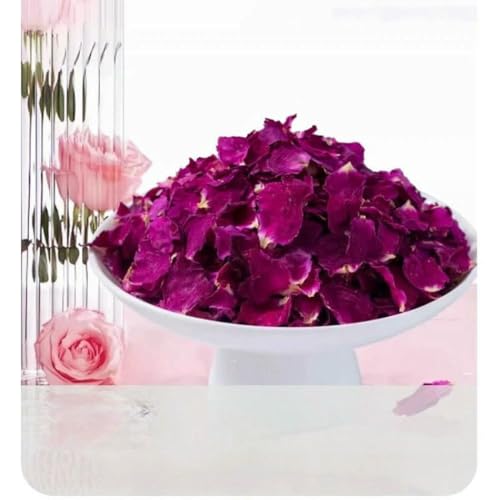 LIUBI Pétalos de Rosa, Flores secas para baño, SPA, Belleza, Boda, decoración del día de San Valentín, Fragancia casera para habitación.