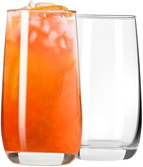 PARACITY Highball Glasses Set of 2, Drinking Glasses 12 Oz, Clear Glass Cups, Tall Tumbler Water Glasses, Glassware Set for Cocktail, Coffee, Mojitos