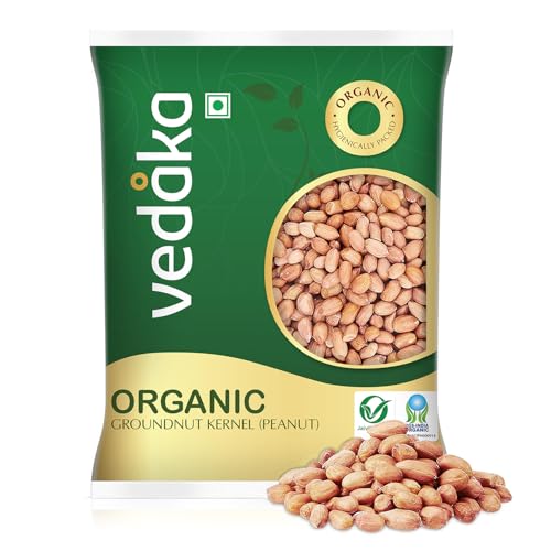 Image of Amazon Brand - Vedaka Organic Groundnut Kernel (Peanut) | 1 Kg | Naturally Rich Source Of Protein & Fiber | Certified Free From Pesticides
