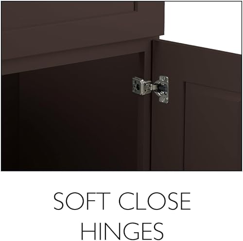 Miniatura 58 de Brookings Shaker - Armario de cocina de pared sin ensamblar W2736, 27 ancho x 12 profundidad x 36 alto, pintado blanco con Sherwin Williams®, madera