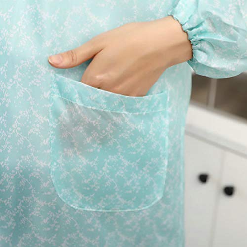 EXCEART Waterproof Apron with Sleeves for Women Long Sleeve Cooking and Housework Aprons Durable Kitchen Smock for Home Restaurants and Gardening Easy to Wear Full Coverage Overclothes - Image 4