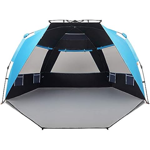 Easthills Outdoors Instant Shader Dark Shelter Pop Up Beach Tent Sun Shelter with UPF 50+ UV Protection for Kids & Family Pacific Blue Cover