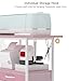 VENNQD Organizer and Storage Stand Compatible with Cricut Machines,Rolling Storage Cart/Shelf with 24 Vinyl Roll Holders，2 Fabric Drawer,Accessories Holder,Tool Hook for Craft Room Home (Pink)
