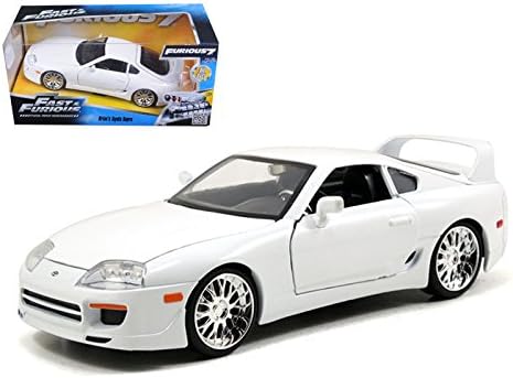 Brian's Toyota Supra White Fast & Furious Movie 1/24 Car Model by Jada