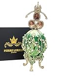 Lime Green Fabergé Egg Pure GOLD decor 4ct Collectors Egg Russian Jewelry Box Faberge Egg Trinket HANDMADE Faberge Box 260 Austrian Crystal Diamonds & Gold Bracelet Womens gift Ideas for her