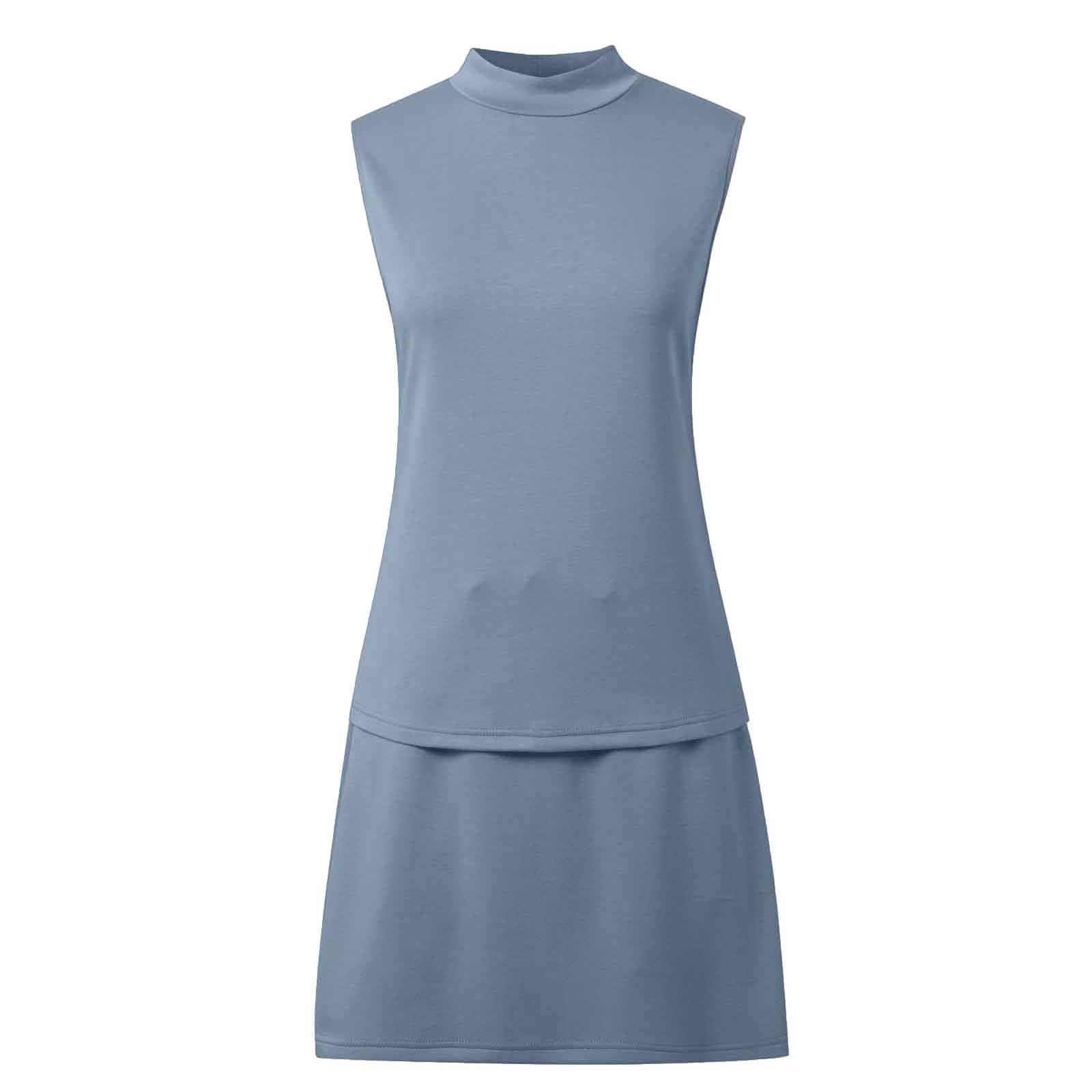 Generisch Set casual da donna con gilet e gonna e pantaloni con colletto a mezza altezza