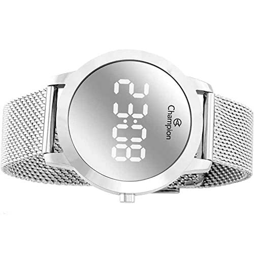 Relógio Digital Feminino Champion Prata Espelhado CH40106S