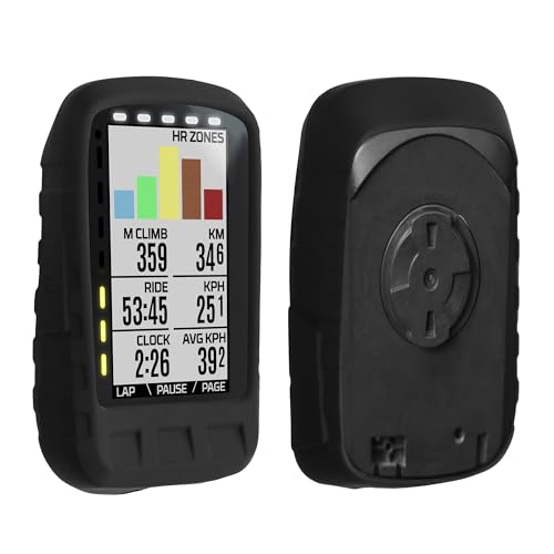 Review de Cuentakilómetros bici que puedes comprar esta semana. 37 kwmobile Carcasa GPS Compatible con Wahoo Elemnt Roam - Funda de Silicona para navegdor de Bici - Negro