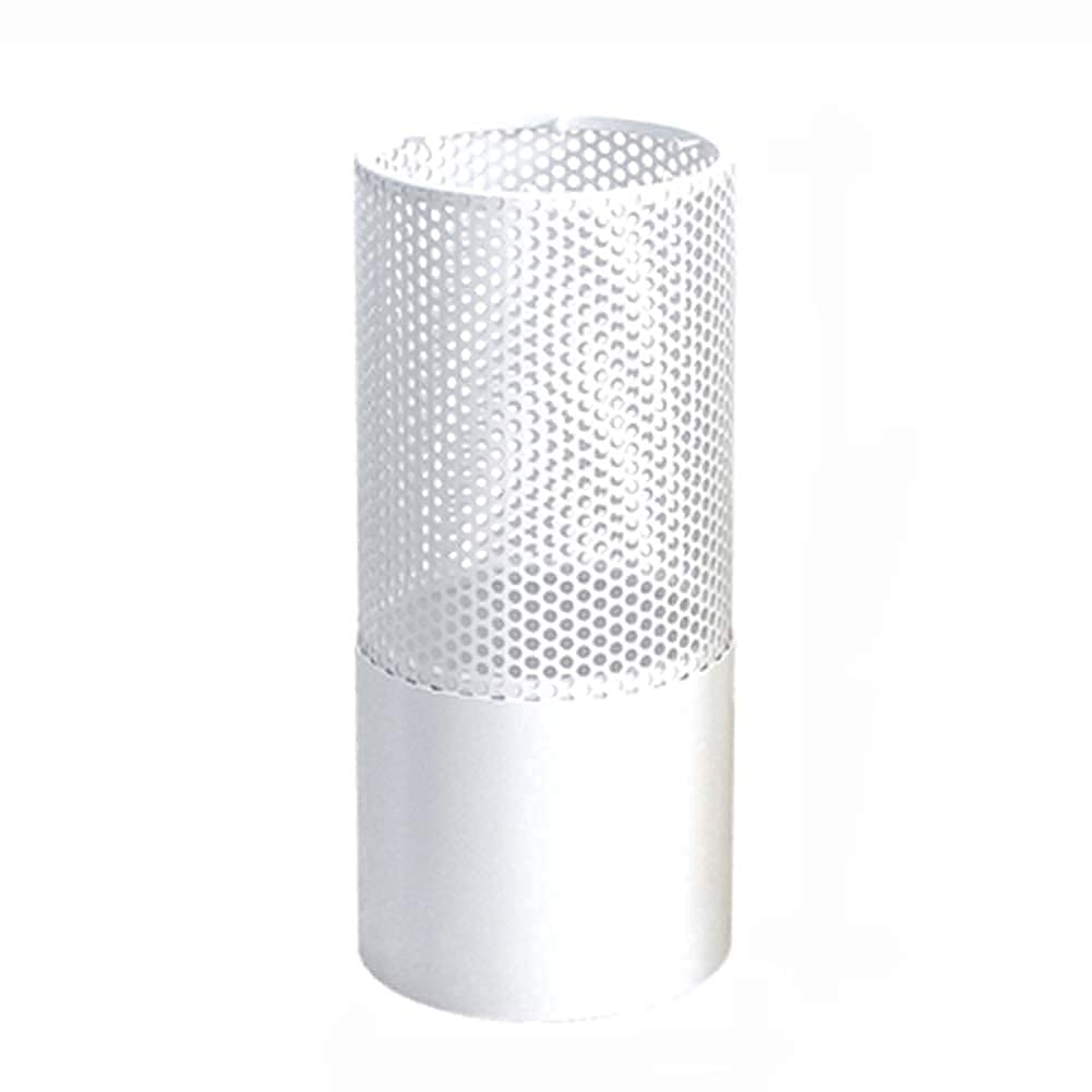 Porte-parapluie en fer forgé blanc au design évidé raffiné