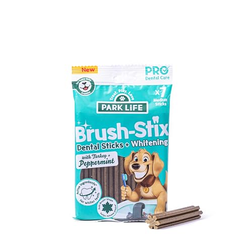 PARK LiFE - Brush-Stix Turkey & Peppermint Dental Dog Chews 14 x 180g 7 Medium Sticks Per Pack, 12.86 g (Pack of 98) - Image 2