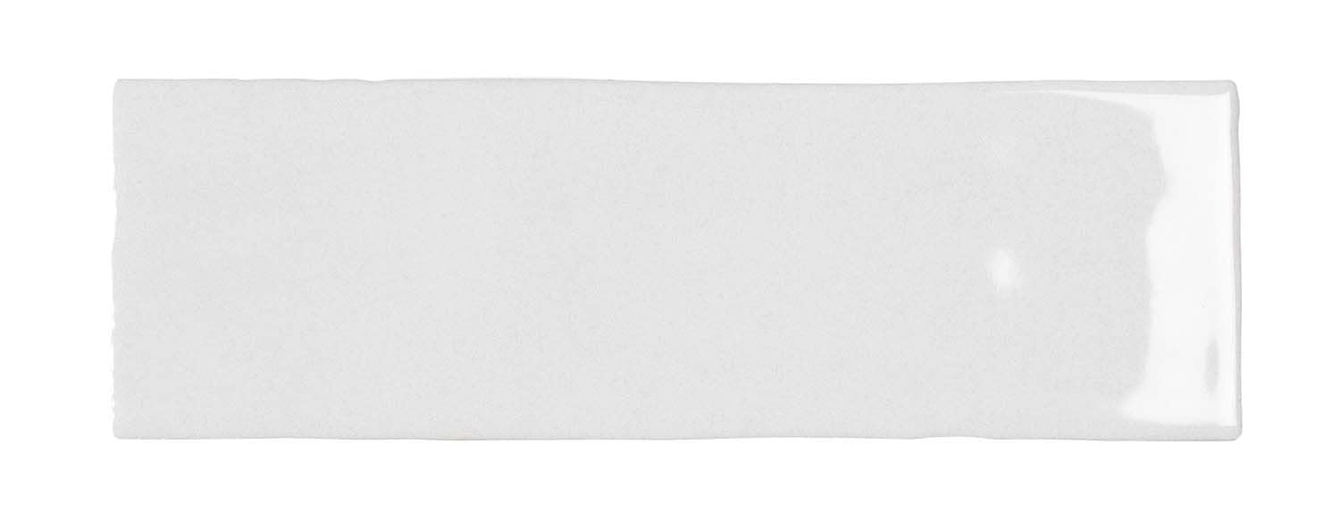Go Bathrooms Blanco Capri Bathroom Wall Tiles Porcelain Glossy Brick Effect Shape Gloss Finish–65 X 200Mm- Box Of 27 - White