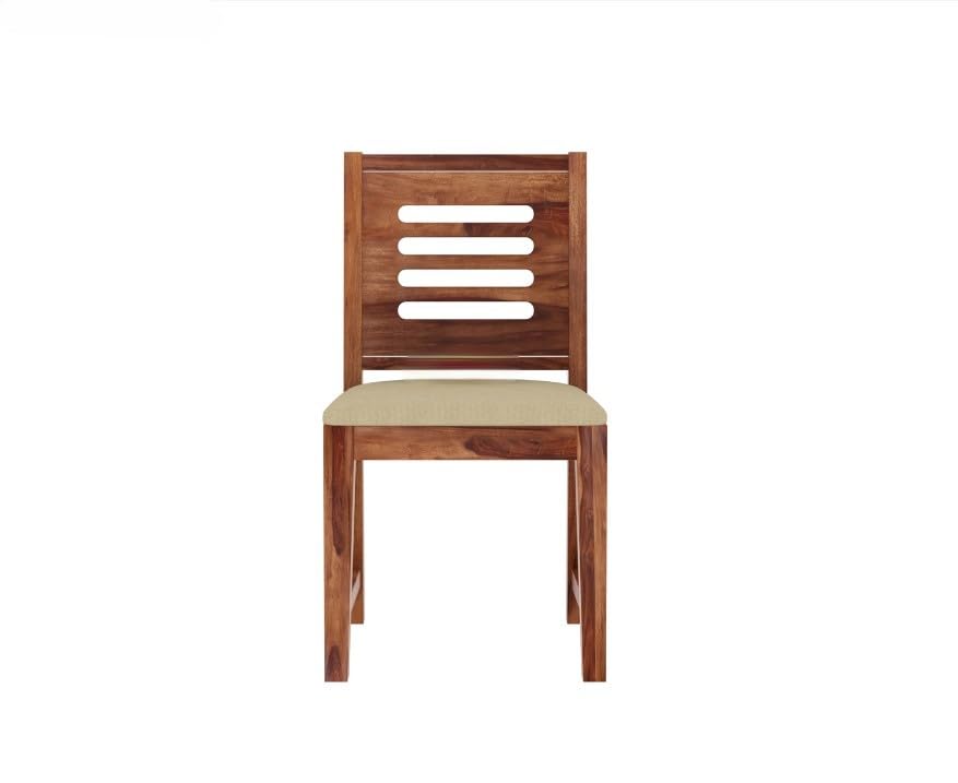 Image of Varsha Furniture Solid Sheesham Wood Dining Chair for Dining Room Set of 2 | Wooden Study Chairs | Multipurpose Chair Made with Indian Sheesham Wood | Pre-Assembled - (Honey Finish)