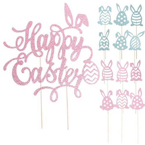 Toppers de Pascua Amosfun para decoración de cupcakes y repostería creativa 8