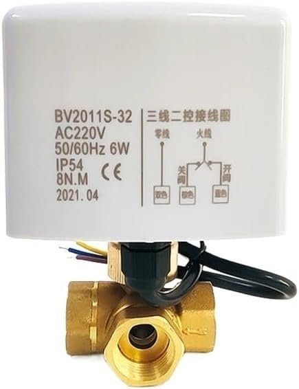 1/2" 3/4" 1" 1-1/4" 1-1/2" Brass Electric Ball Valve Three Wire System Two Control Three Way AC220V DC24V DC12V(1-1/4",12VDC)