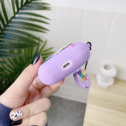 Awin Case Unicorn Case For Airpods Pro Case,3D Cute Cartoon Soft Airpod Pro Case,Kawaii Kids Girls Women Animal Unicorn Soft Silicone Case For Airpods Pro 2019 Case (Purple Unicorn) #TOP4
