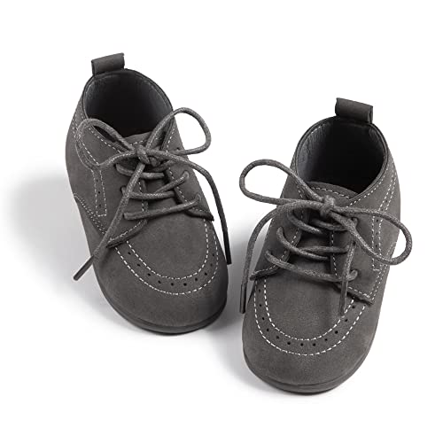 Meckior Infant Baby Boys Girls Classic PU Leather Wedding Loafers Brogue Toddler Oxford Dress Shoes First Steps Walking Flat Lazy Crib Shoe