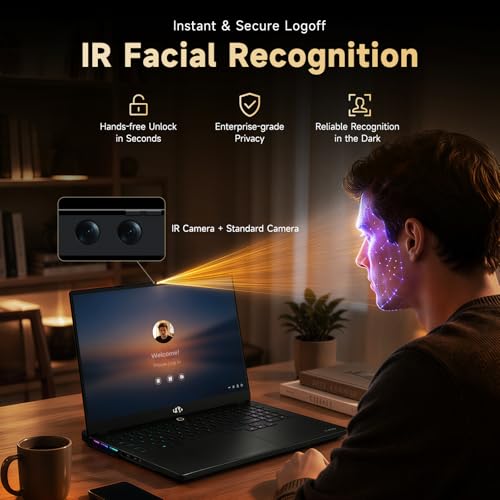 Image of NIMO 2026 New AI PC Laptop, AMD Ryzen AI Max+ 395(16-Core, up to 5.1GHz) 128GB LPDDR5x 1TB SSD Radeon 8060S Graphics (40 CUs) 126 Tops AI Performance 230W DC 165HZ for 8K Video Editing & 3D Rendering