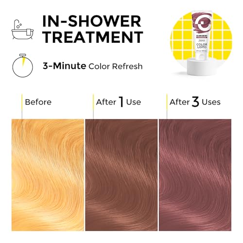 Image of COLORLOMO Color Depositing Conditioner, Semi Permanent Hair Color for Bleached, Highlighted & Color-Treated Hair, Hydrating Formula with Shea Butter & Almond Oil, 6oz-Rose Brown | 3 Minutes Magic Refresh & Boosts Color For Bleached & Color-Treated Hair, Nourishing Formula, Vegan & Cruelty-Free, 6 Oz