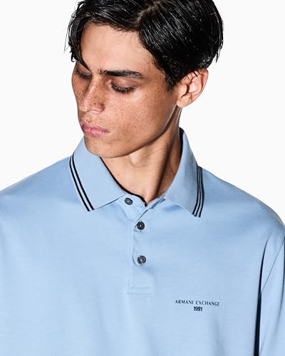 Armani Exchange Polo para Hombre con Logo de Texto Pequeño miniatura 2