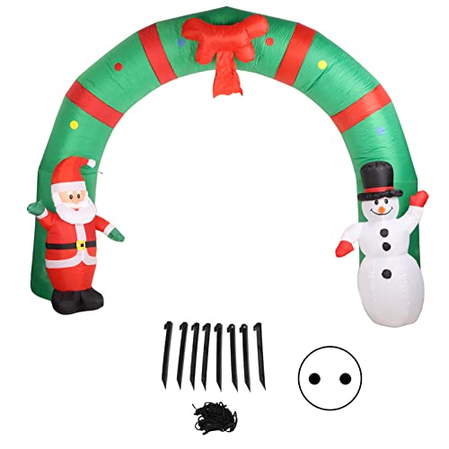 Arco Inflable de Navidad con Luz LED, Arco Inflable de Papá Noel Y Muñeco de Nieve, Decoraciones Navideñas para Interiores Y Exteriores, Luces LED para Exteriores, Decoración Artística para(#4)
