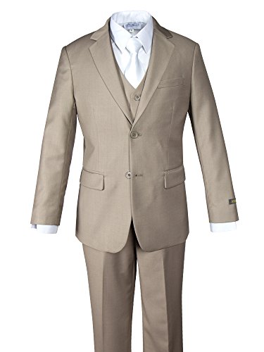 Spring Notion Boys' 3-Piece Suit Set Tan 7 #TOP1