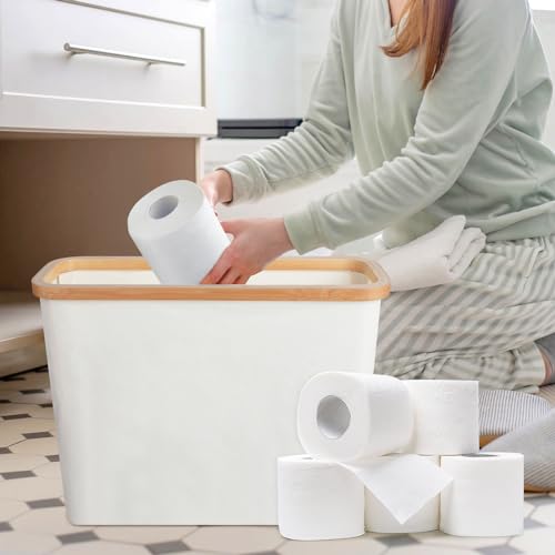 Cesta de papel higiénico de bambú con 50% de descuento