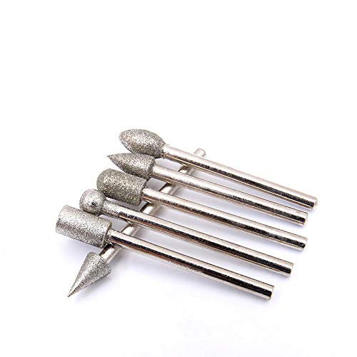 Set de 20 fresas diamantadas 120 grit 6mm vástago miniatura 4