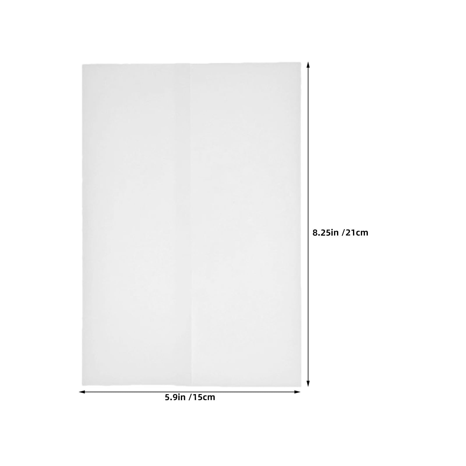100 Piezas Sobres Transparentes de Papel Preplegado