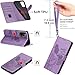 for Honor 90 Lite Case, Embossed Premium PU Leather Folio Flip Notebook Wallet Cover Compatible with Honor 90 Lite Phone Case [Magnet Closure][Kickstand][Card Slots], Purple Girl
