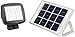 MicroSolar - NATURAL WHITE (Not Bluish) 400 LUMEN - 5W ANGLE ADJUSTABLE Solar Panel - Lithium Battery Solar Flood Light // Wall or Ground Mounted // 2 AXES Adjustable Light Fixture