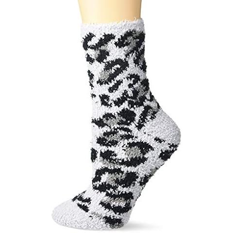 Karen Neuburger Women's Fuzzy Soft Crew Sock Pajama Set, Grey, One Size Cover