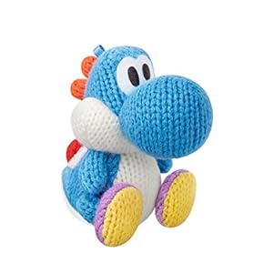 Light Blue Yarn Yoshi Amiibo (Yoshi’s Woolly World Series)