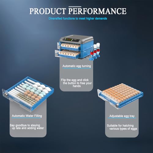 Incubadora digital de huevos totalmente automática con control de temperatura para pollos, patos, gansos y más, ideal para incubar aves de corral