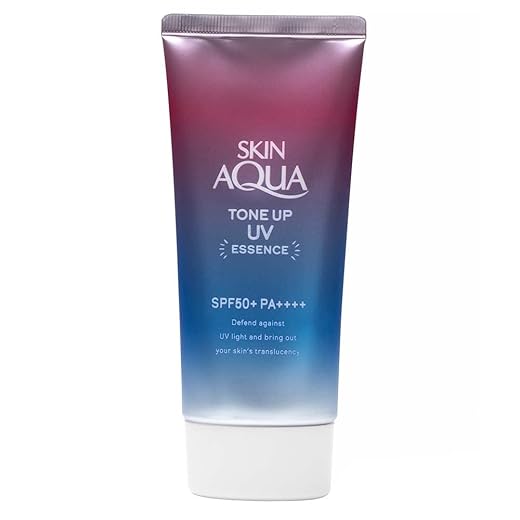 SKIN AQUA® Tone Up UV Essence 80g Protetor Solar Facial FPS50 Uniformiza tons amarelados e hidrata a pele com Ácido Hialurônico