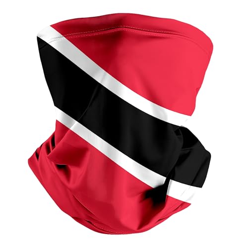 pmbvcgsy Fashion Neck Gaiter for Men Women Trinidad Flag Pattern Face Cover Mask Head Wrap Balaclava Multifunctional Scarf Bandana Headband for Gift