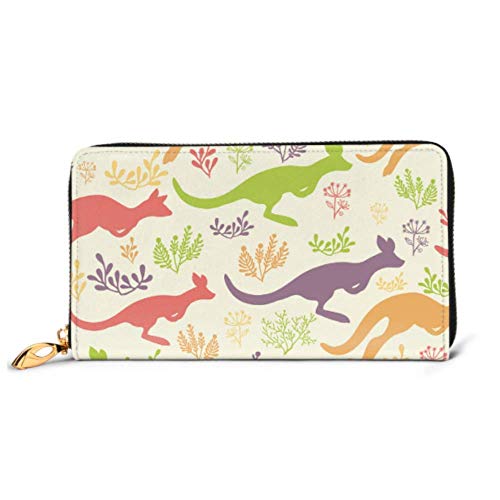 Preisvergleich Produktbild JHGFG Mode Handtasche Reißverschluss Brieftasche Springen Känguru Telefon Kupplung Geldbörse Abendkupplung Blockieren Leder Brieftasche Multi Card Organizer