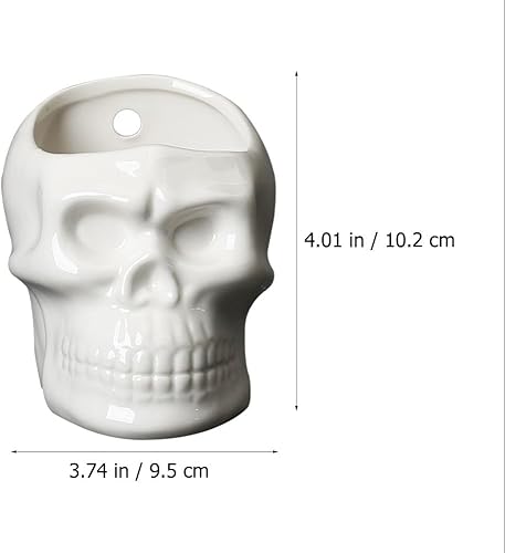 Miniatura 2 de GANAZONO Maceta con forma de calavera para pared, jarrón suculento, maceta única para Halloween, hogar, bar, decoración de escritorio