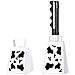 2 Pieces Cow Bell with Handle Noise Makers Cowbells for Sporting Events Football Games 8.6 Inch Hand Percussion Cheering Loud Call Bell Musical Instruments Call Bell Alarm for Parties(Lovely Style)