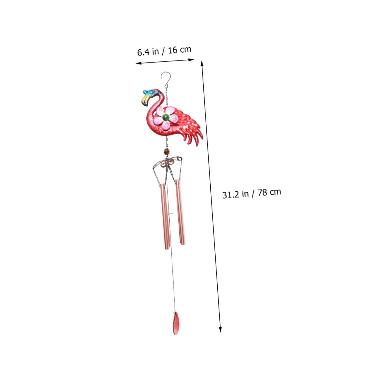 Hemobllo 3 Pièces Carillon Éolien pour La Maison Fabriqué à La Main Carillons Éoliens Accessoires De Bricolage À L'intérieur Flamants Roses Ornement Flamant Rose Artisanat Décorations Maman