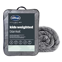 Silentnight Wellbeing Weighted Blanket - Anxiety & Stress Relief for Children Insomnia Therapy - Kids Sensory Calming Heavy Quilted Hug Blanket - 3kg, 100x150cm, Grey