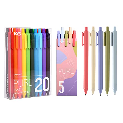 Kaco 25 Colored Gel Pens Multi-Color Ink Fine Point 0.5Mm Stationary School Office Supplies #TOP26