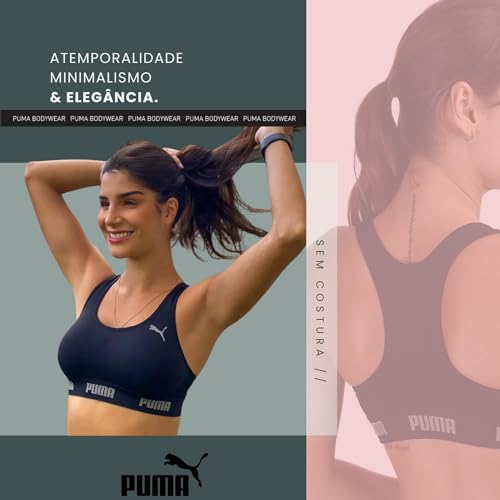 Kit 02 Top Sem Costura Microfibra de Poliamida Puma Feminino Adulto | KIT - O | G