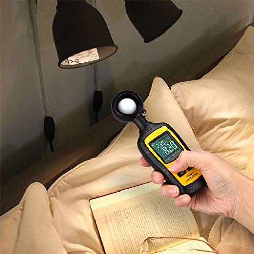 Light Meter Digital Illuminance Meter Handheld Ambient Temperature Measurer, Range up to 200,000 Lux, Luxmeter with 4 Digit Color LCD Screen by URCERI - Image 9