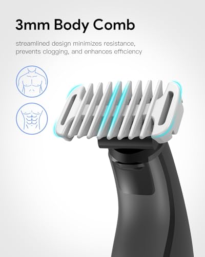 Aufsätze Intimhautschutz 3mm Körperkamm mit 1/2/3/5 mm Schutzkamm-Set für O Blade QP2724 QP2834 QP2520 QP2530 QP2620 360 Pro, Elektrorasierer-Aufsätze Oblade Zubehör, 6 Stück