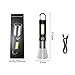 Portable LED Camping Flashlight with Carabiner Hook, Black and Green, Detachable Lantern Head, Battery Powered Emergency Light