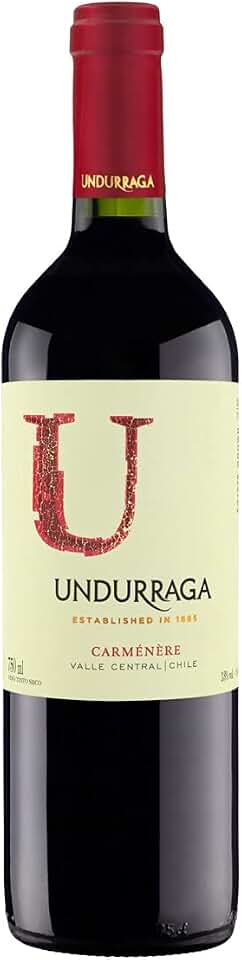 Vinho Chileno Tinto Seco Undurraga U Carménère Valle Central 750ml