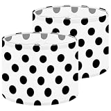 Lamp Shades Set of 2 Black white polka dot Drum Lamp Shades for Table Lamps Floor Lamps Pendant Light 10'x13' Replacement Lampshades Easy Assembly