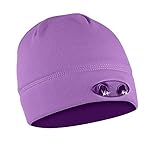 POWERCAP LED Beanie Cap 35/55 Ultra-Bright Hands Free LED Lighted Battery Powered Headlamp Hat - Purple Fleece (CUBWB-5628)