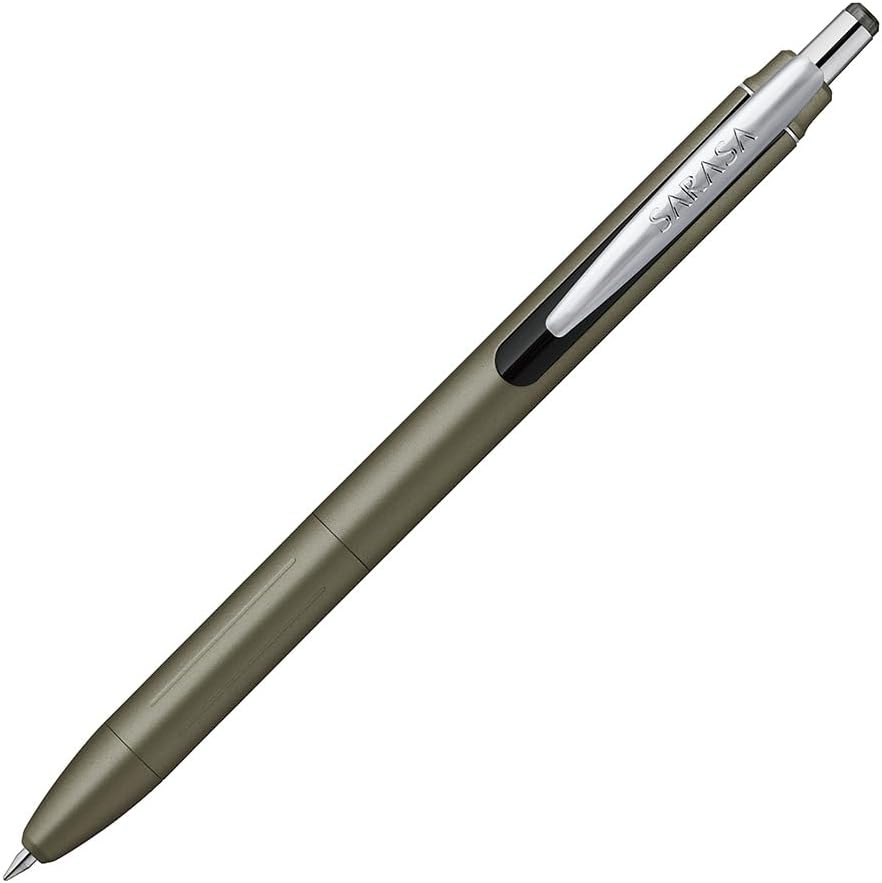 Zebra Gel Ballpoint Pen, Sarasa Grand, 0.5 mm, Ash Brown Barrel, Black Ink P-JJ57-AE