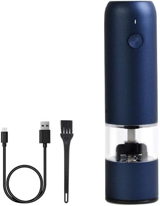 Mini Electric Pepper Grinder Outdoor Portable Charging(Gray)